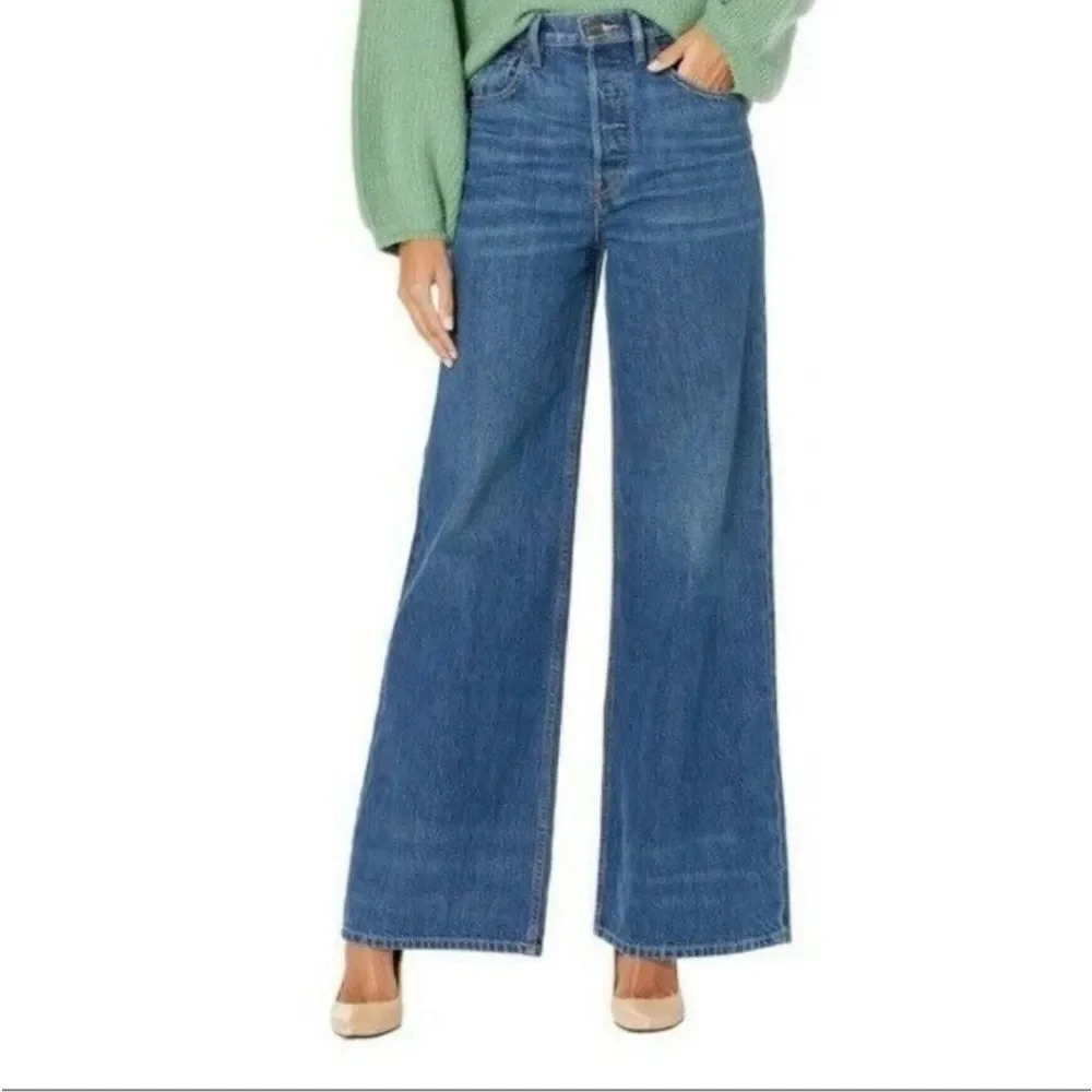 HUDSON NORA High-rise Wide-leg Jeans 